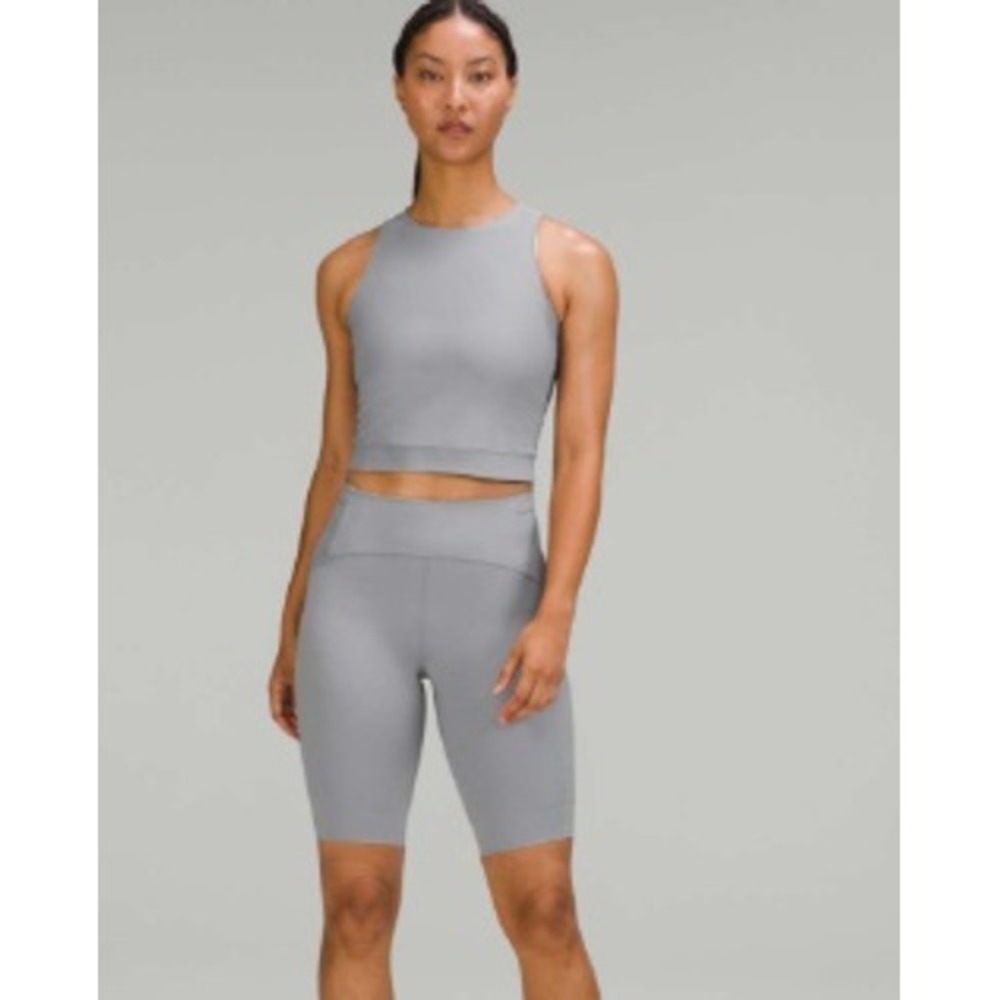 Lululemon SenseKnit High-Rise Running Shorts 10 Grey LW7BK3S Size 2
